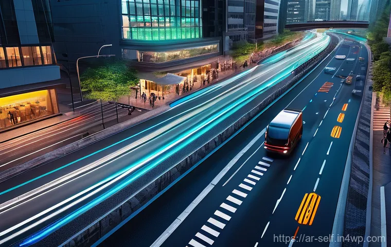 자율주행차의 내비게이션 시스템 발전 - **Prompt:** An abstract, dynamic digital artwork depicting the "brain" of an autonomous navigation s...