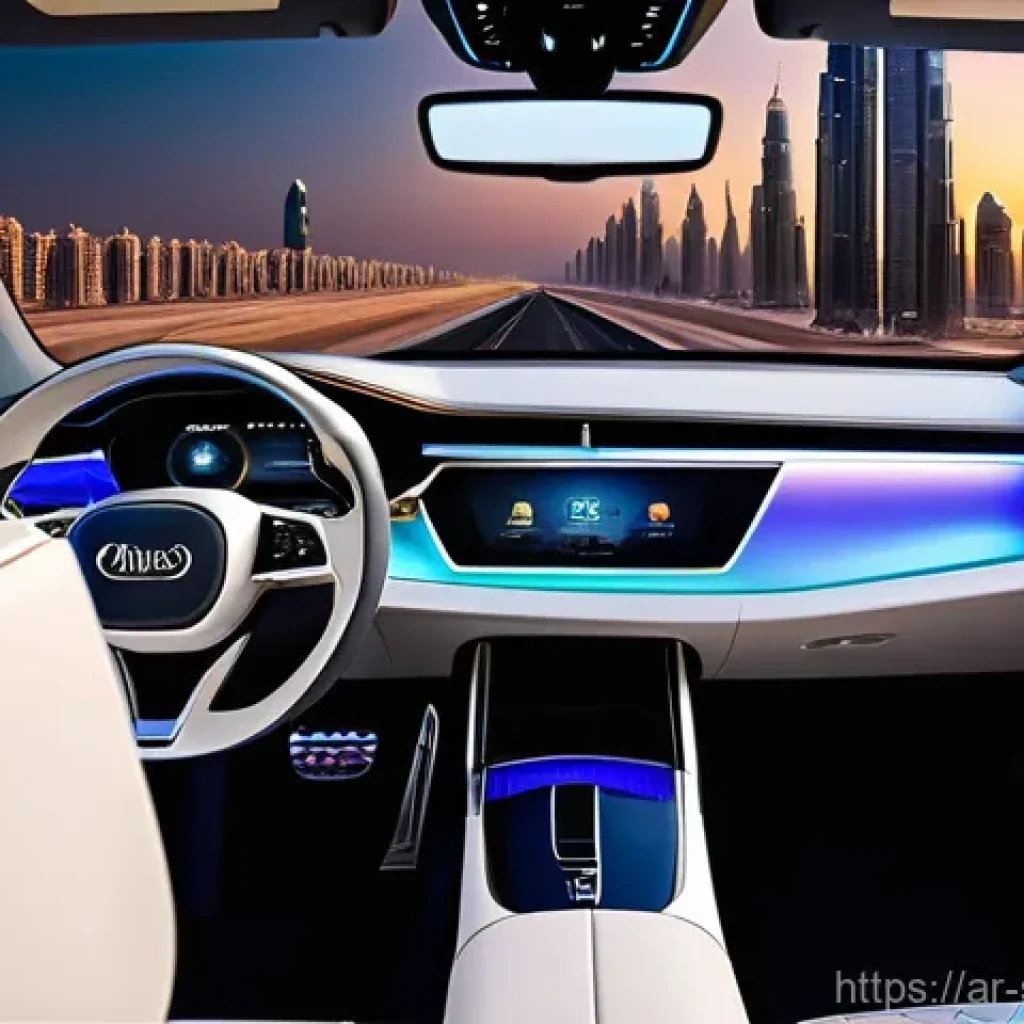 자율주행차의 정밀 지도 기술 - **Prompt 1: "A luxurious autonomous vehicle gracefully navigating the modern, futuristic cityscape o...