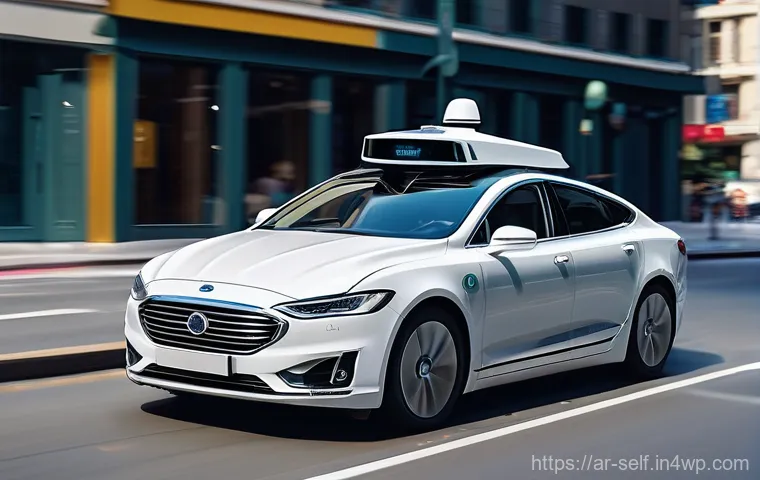 자율주행차의 정밀 지도 기술 - **Prompt 1: "A luxurious autonomous vehicle gracefully navigating the modern, futuristic cityscape o...